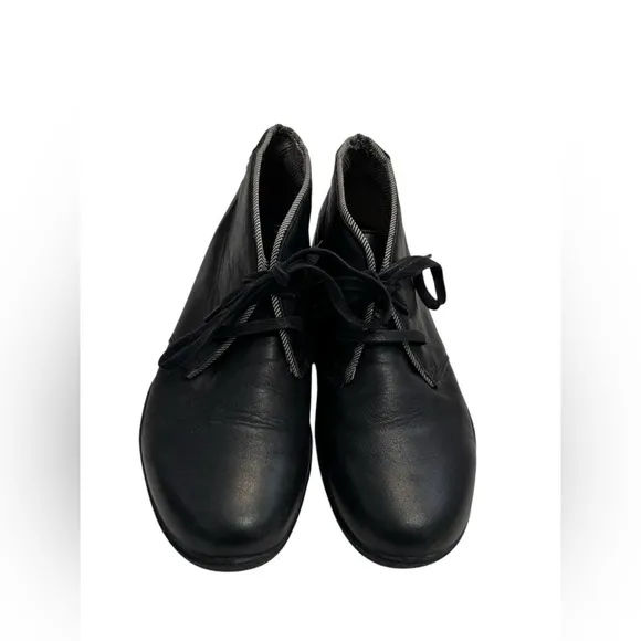 KURU Aalto Leather Chukka Ankle Boot Black Womens Size 10.5 EU 41 Lace Up Lined