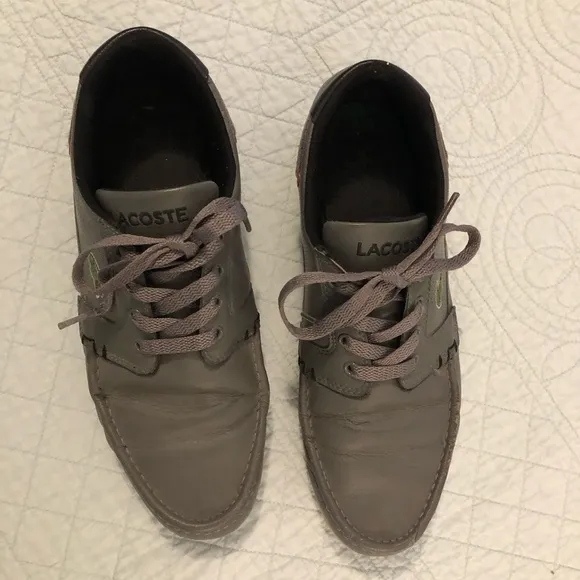 Lacoste Dreyfus leather boat shoe sneaker. Size 8.5.