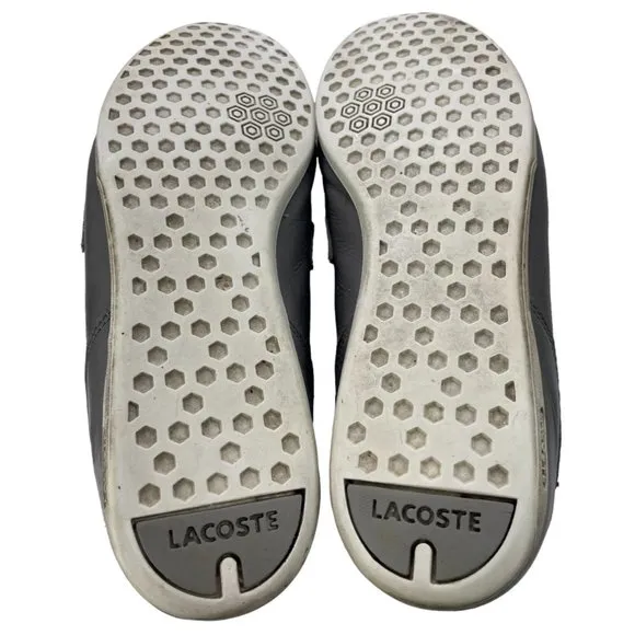 Lacoste Men's Dreyfus CLL SPM Gray Leather Boat Sneakers Size 9.5M