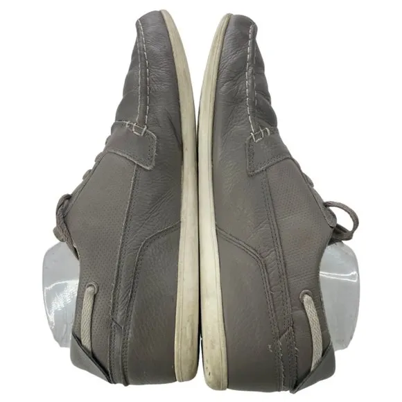 Lacoste Men's Dreyfus CLL SPM Gray Leather Boat Sneakers Size 9.5M