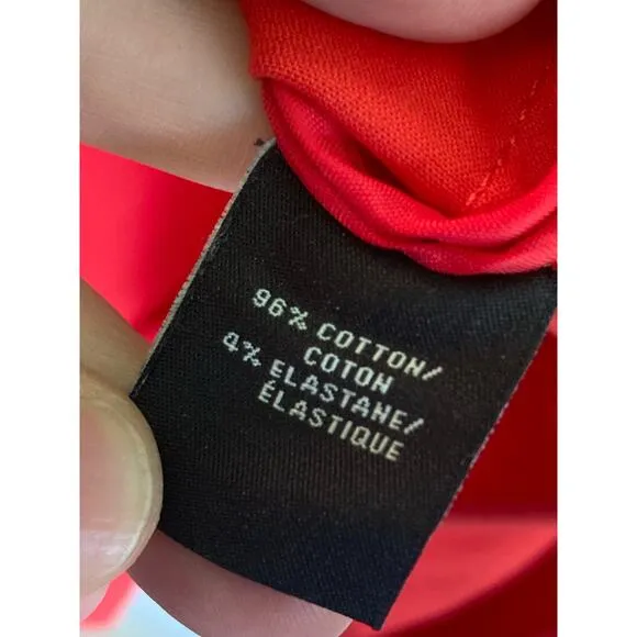 Lafayette 148 Orange Red Cotton Poplin Zip Dress ~ Easy Chic Day Style ~ Sz 10