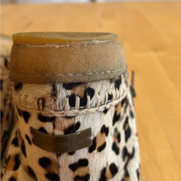 Laidback London Setsu Crochet Side Zip Leopard Ankle Boot 7 (38)