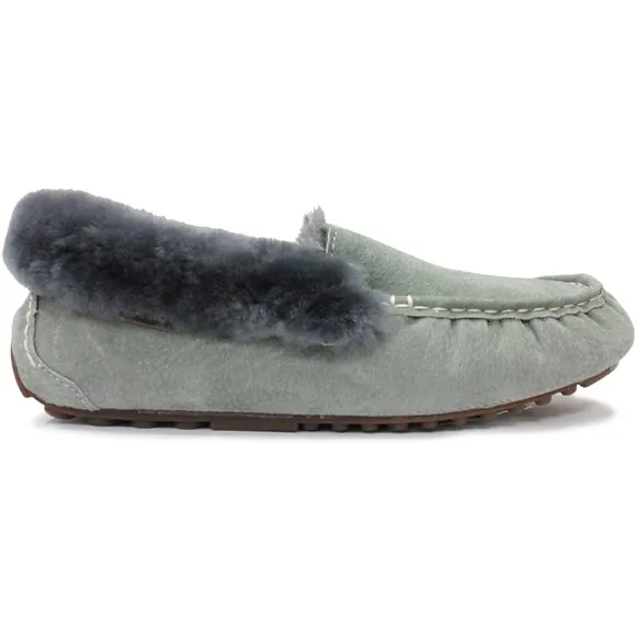 Lamo Women's Ausie Moc Slip-On Loafer, Charcoal, 8 M US