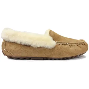 Lamo Women's Ausie Moc Slip-On Loafer, Chestnut, 7 M US