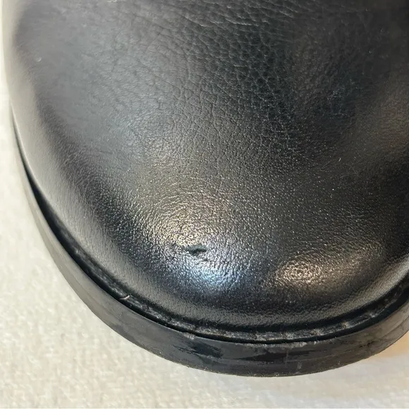 Lands’ End Women’s Pebbled Leather Mid-Calf Black Boots Size 8.5