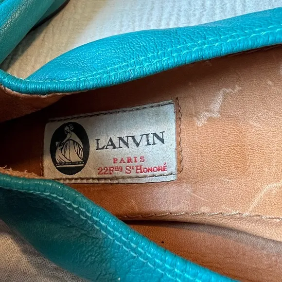 Lanvin blue ballet flats
