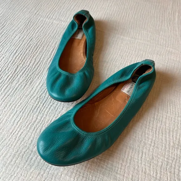 Lanvin blue ballet flats