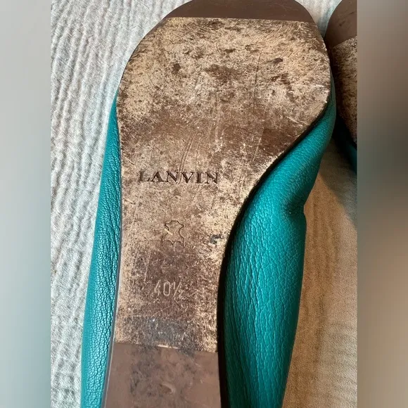 Lanvin blue ballet flats