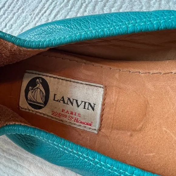 Lanvin blue ballet flats