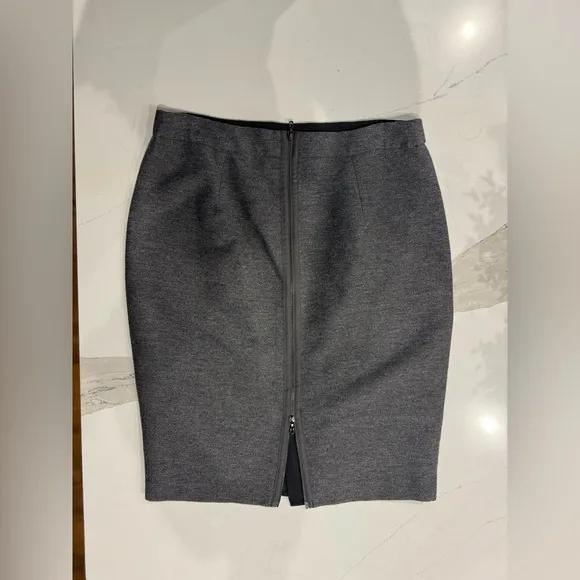 Lanvin River Wool Silk Lined Zip Business Suit Skirt 8 T.40 medium M Designer