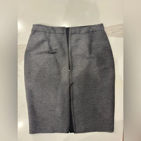 Lanvin River Wool Silk Lined Zip Business Suit Skirt 8 T.40 medium M Designer