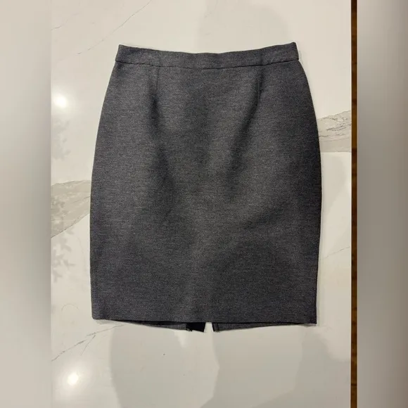 Lanvin River Wool Silk Lined Zip Business Suit Skirt 8 T.40 medium M Designer
