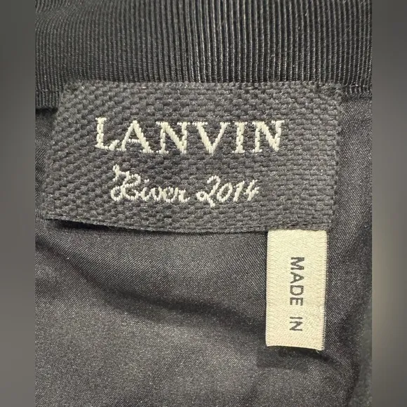 Lanvin River Wool Silk Lined Zip Business Suit Skirt 8 T.40 medium M Designer