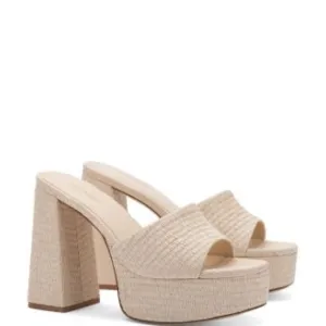 Larroude Cream Platform Shoes Retro-Inspired