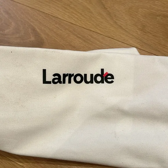 Larroude Lee gold flat with bow! Size 8. Pristine condition!