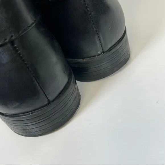 Lauren Ralph Lauren Black / Brown Two-Tone Leather 'Sulita' Riding Boots Size 7