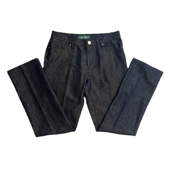 Lauren Ralph Lauren Gold Label Modern Slim Pants Dark Blue Denim Women's Size 4