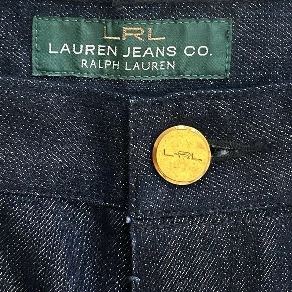 Lauren Ralph Lauren Gold Label Modern Slim Pants Dark Blue Denim Women's Size 4