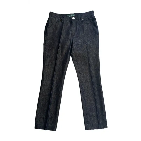 Lauren Ralph Lauren Gold Label Modern Slim Pants Dark Blue Denim Women's Size 4