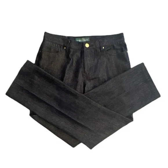 Lauren Ralph Lauren Gold Label Modern Slim Pants Dark Blue Denim Women's Size 4