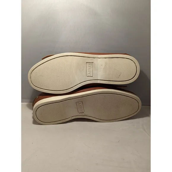 Lauren Ralph Lauren Yolonda Leather Loafers  Women 5.5 Boat Shoes Top Siders
