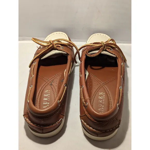 Lauren Ralph Lauren Yolonda Leather Loafers  Women 5.5 Boat Shoes Top Siders