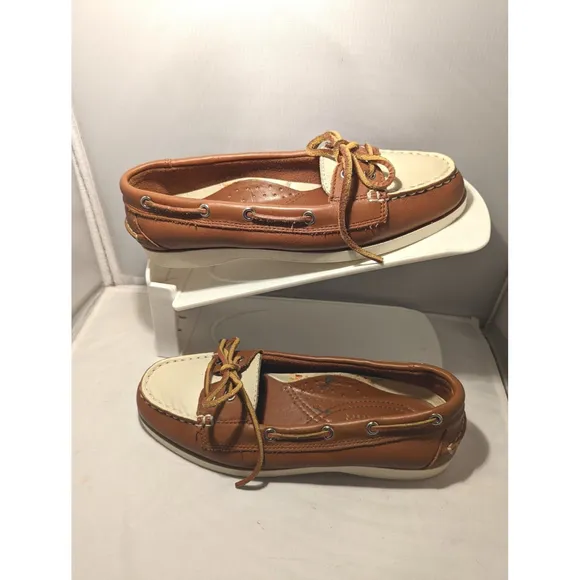 Lauren Ralph Lauren Yolonda Leather Loafers  Women 5.5 Boat Shoes Top Siders