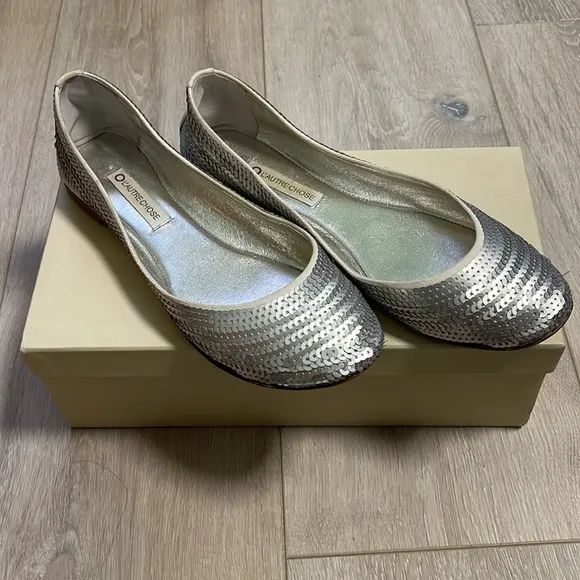 L’autre Chose silver sequin flats*