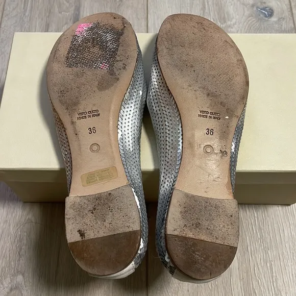 L’autre Chose silver sequin flats*