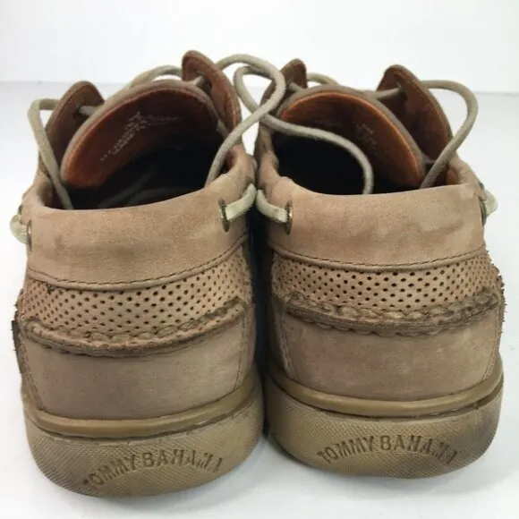 Leather TOMMY BAHAMA Clove With Sisal TB-238 BOAT DECK LOAFERS Shoes Men…
