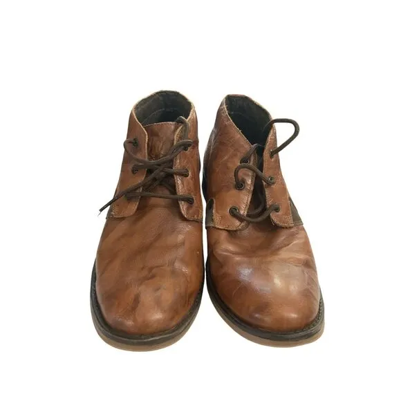 Lee Cooper Men's Size 11 Brown Leather Lace-Up Ankle Boots shoes