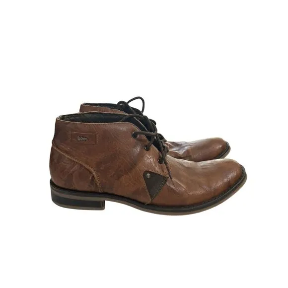 Lee Cooper Men's Size 11 Brown Leather Lace-Up Ankle Boots shoes