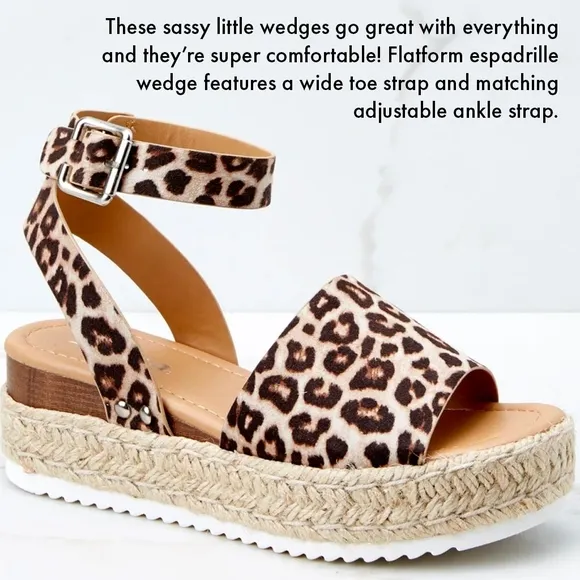 Leopard Print Flat Wedges 🎉 HOST PICK 🎉