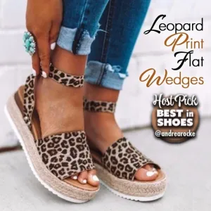 Leopard Print Flat Wedges 🎉 HOST PICK 🎉