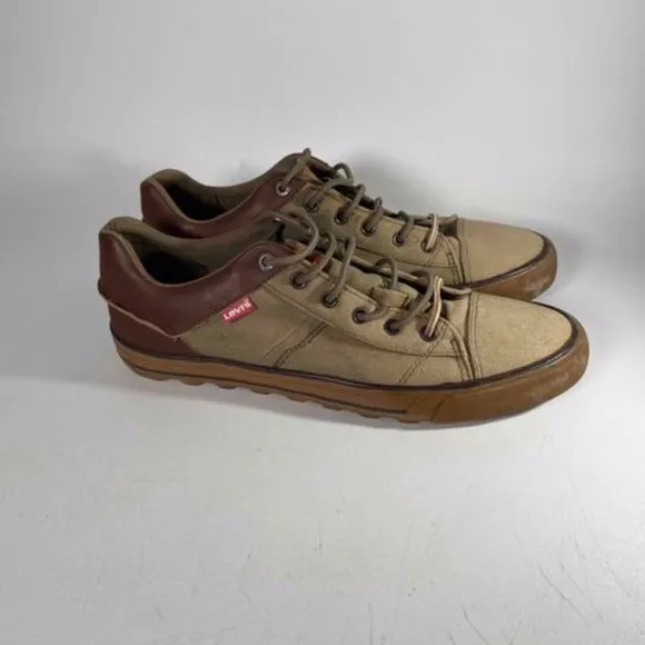 LEVI'S Men's Casual shoes Brown Canvas &amp; Leather