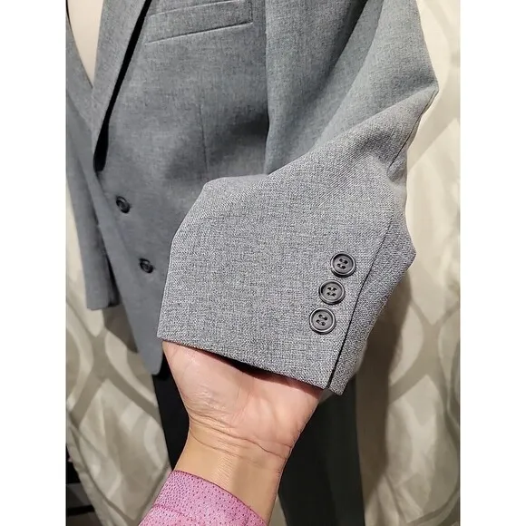 Levis Vintage 70s Grey Action 40 x 38 Sta-Prest Dacron Polyester 2 Piece Suit