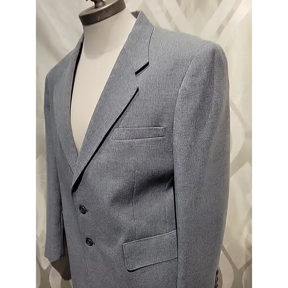 Levis Vintage 70s Grey Action 40 x 38 Sta-Prest Dacron Polyester 2 Piece Suit
