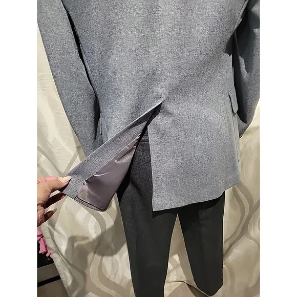 Levis Vintage 70s Grey Action 40 x 38 Sta-Prest Dacron Polyester 2 Piece Suit