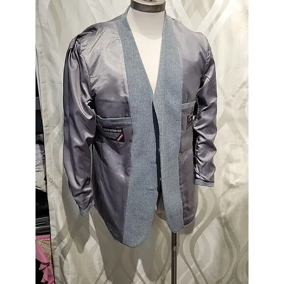 Levis Vintage 70s Grey Action 40 x 38 Sta-Prest Dacron Polyester 2 Piece Suit