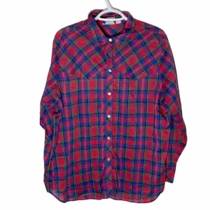 Levi’s vintage 70s pearl snap button plaid shirt