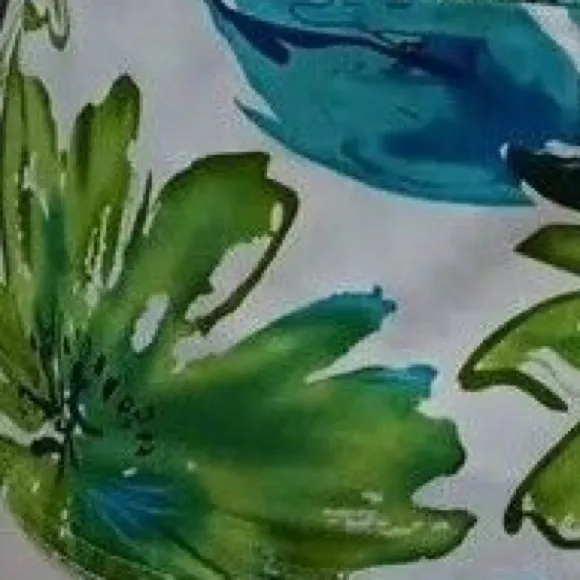 Lightweight Jacket Multicolor Tropical Floral Print Snap Button Front Size Large