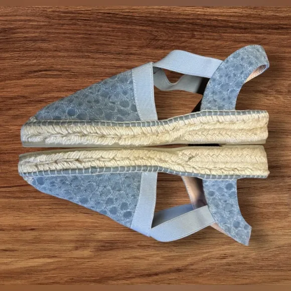 Like new! Viscata Canvas Espadrille Sandal Wedges Blue