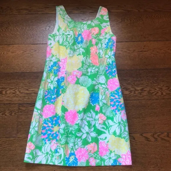 Lilly Pulitzer Cathy Shift Dress Hibiscus Stroll