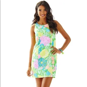 Lilly Pulitzer Cathy Shift Dress Hibiscus Stroll