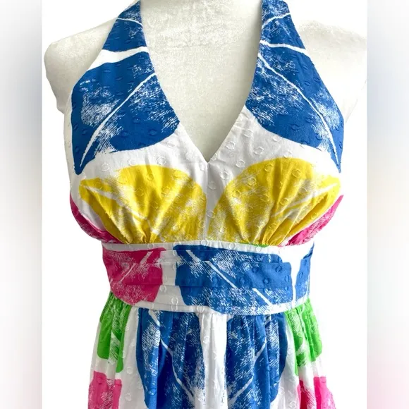 Lilly Pulitzer Classic White Painters Block Maxine Maxi Dress Wize 2 EUC