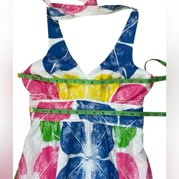 Lilly Pulitzer Classic White Painters Block Maxine Maxi Dress Wize 2 EUC