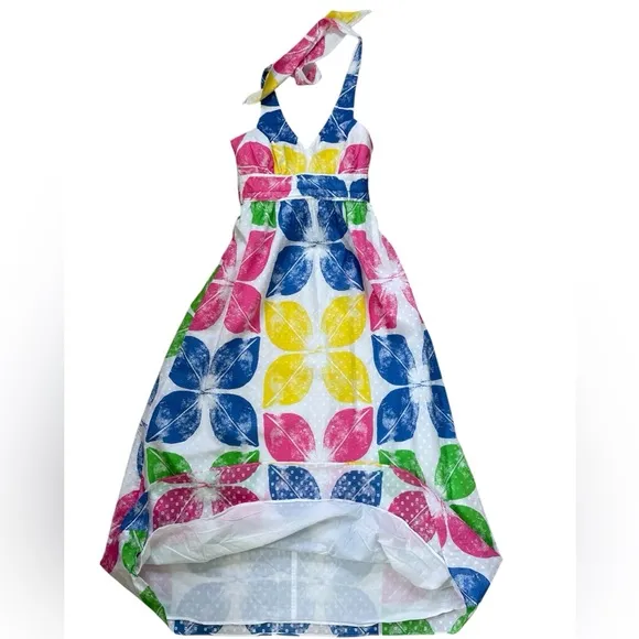 Lilly Pulitzer Classic White Painters Block Maxine Maxi Dress Wize 2 EUC