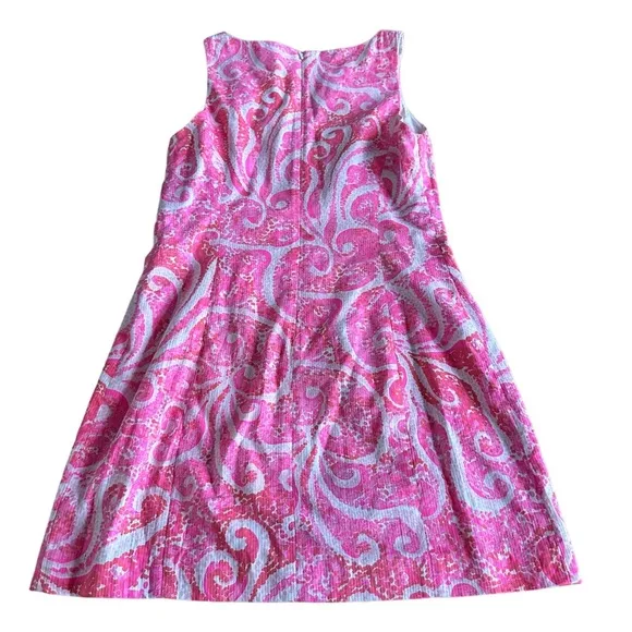 Lilly Pulitzer Hot Pink Ryder Shift Dress with Appliqué Detail NWOT size 6