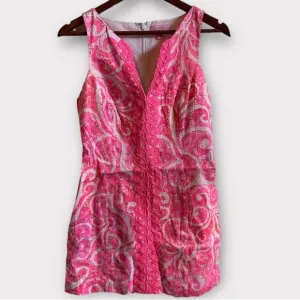 Lilly Pulitzer Hot Pink Ryder Shift Dress with Appliqué Detail NWOT size 6