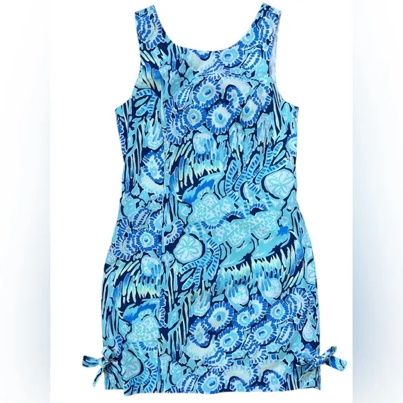 Lilly Pulitzer Mila Indigo Sunset Swim Blue Sleeveless Shift Size 0 NWOT